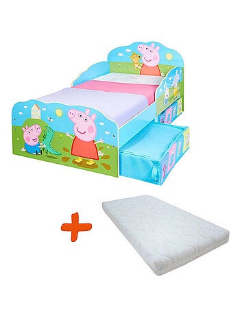 Lit bois + matelas Peppa Pig Famille Playtime - 140x70 cm