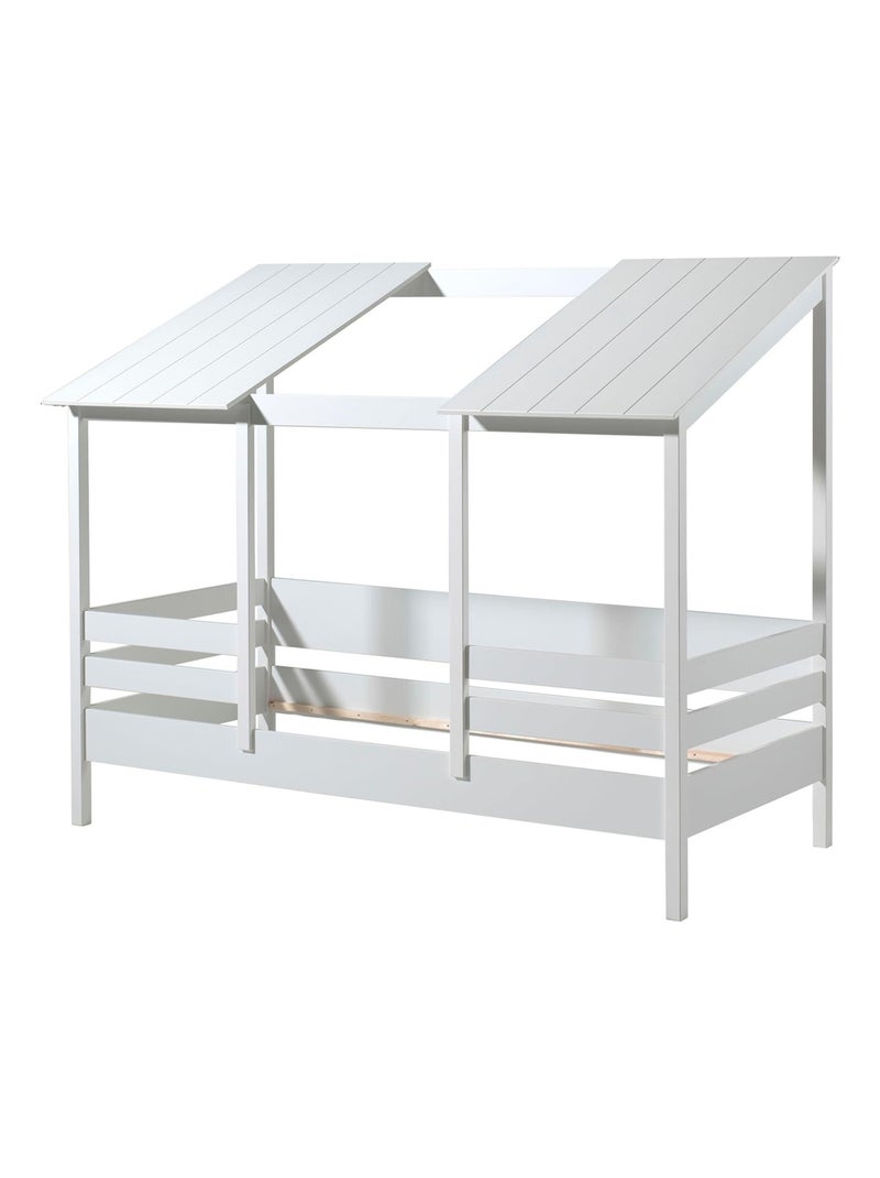 Lit cabane avec toit Blanc - Kiabi