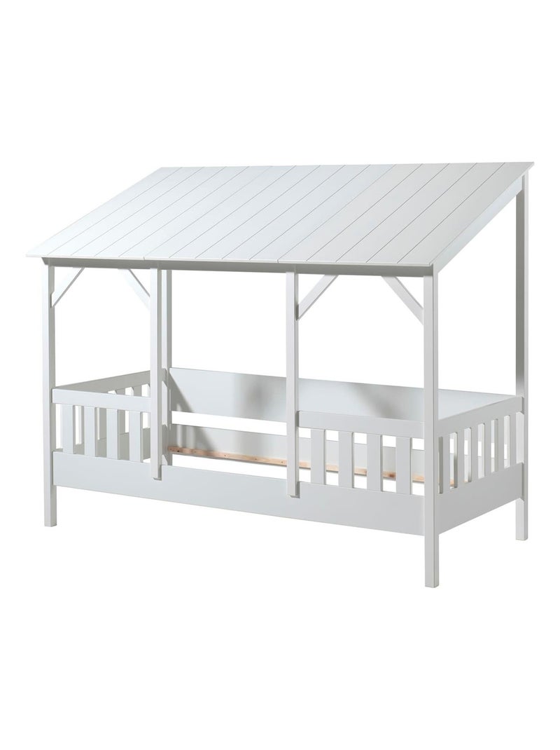 Lit cabane avec toit Blanc - Kiabi