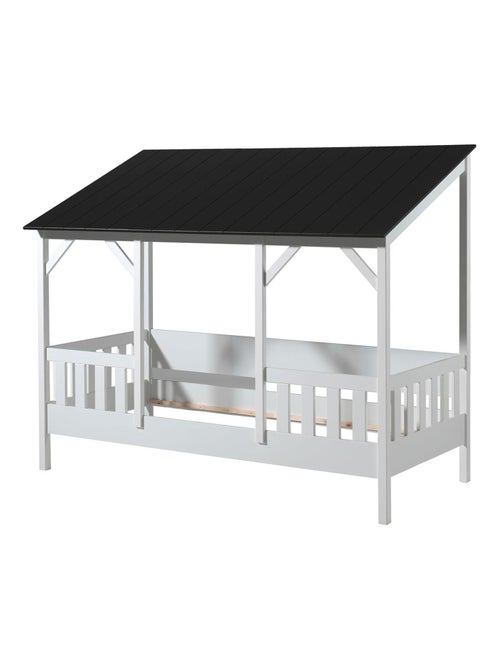 Lit cabane avec toit - Kiabi
