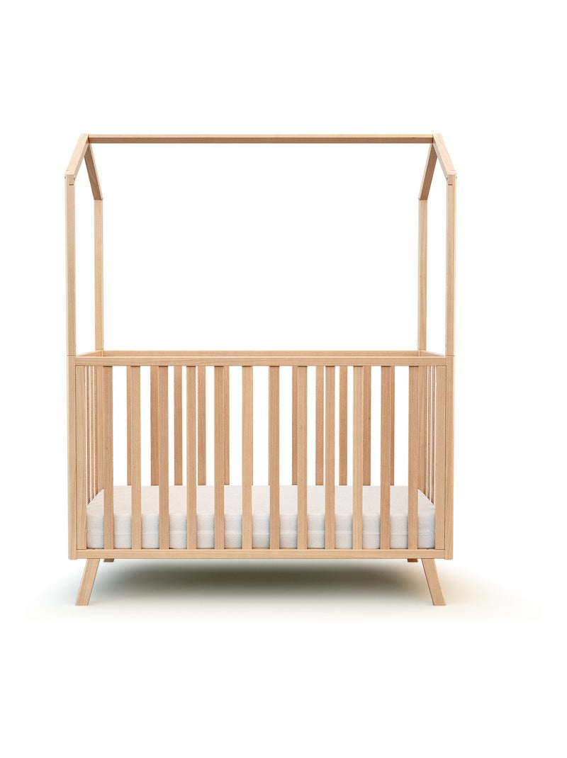 Lit cabane bébé évolutif en bois CONFORT Beige clair - Kiabi