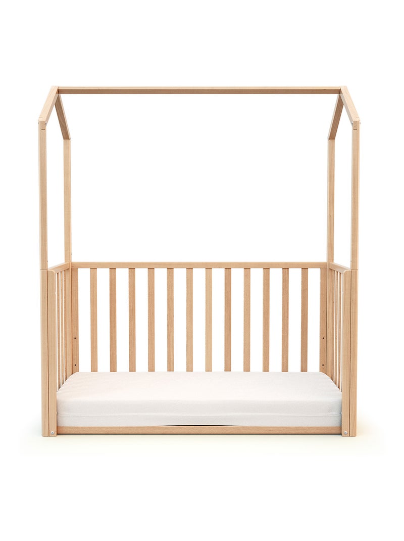 Lit cabane bébé évolutif en bois kasa Beige clair - Kiabi