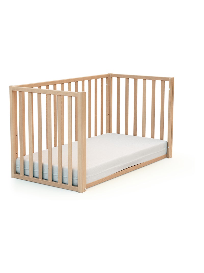 Lit cabane bébé évolutif en bois kasa Beige clair - Kiabi