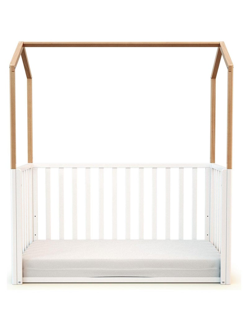 Lit cabane bébé évolutif en bois kasa Beige/Blanc - Kiabi