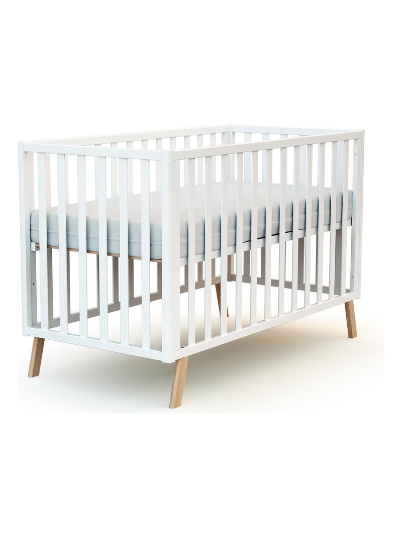 Lit cabane bébé évolutif en bois kasa Beige/Blanc - Kiabi