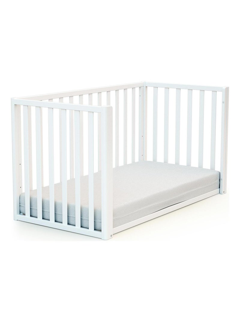 Lit cabane bébé évolutif en bois kasa Beige/Blanc - Kiabi