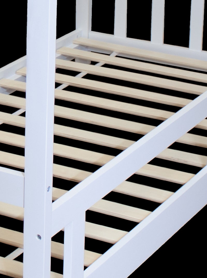 Lit cabane blanc 90x190 Blanc - Kiabi