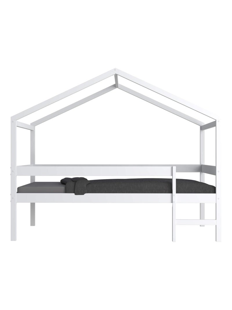 Lit cabane bois Blanc - Kiabi