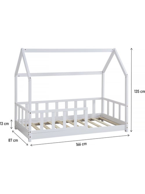 Lit cabane en bois "Charlotte" - Kiabi