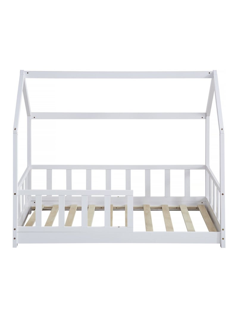 Lit cabane en bois "Charlotte" Blanc - Kiabi