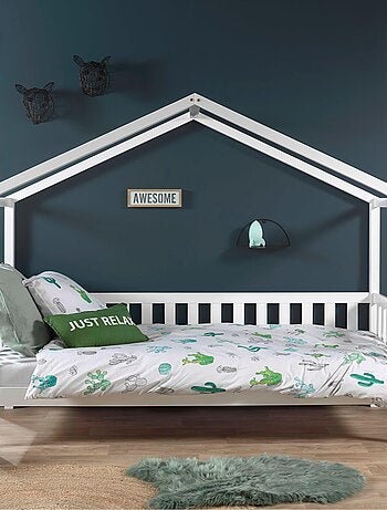 Lit cabane en bois massif