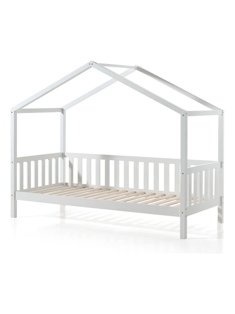 Lit cabane en bois massif Blanc - Kiabi