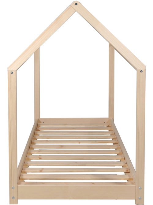 Lit cabane en bois massif - Kiabi