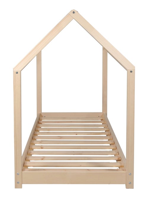 Lit cabane en bois massif - Kiabi