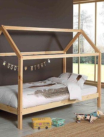 Lit cabane en bois massif