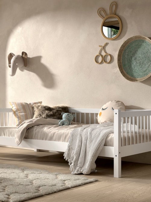 Lit cabane en hêtre massif  AUBANE - Kiabi