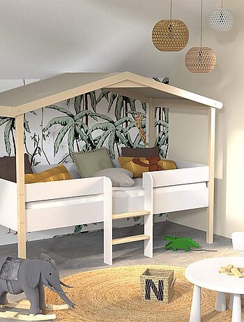 Lit cabane en hêtre massif