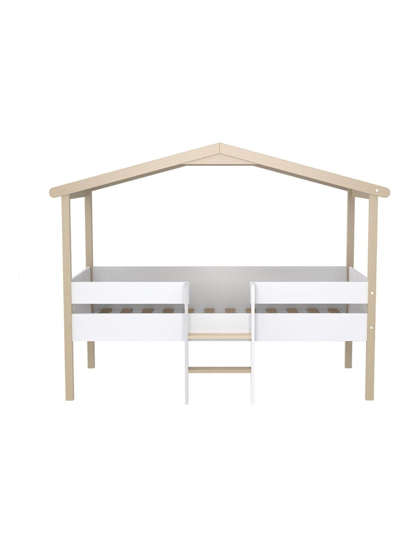 Lit cabane en hêtre massif Marron clair - Kiabi