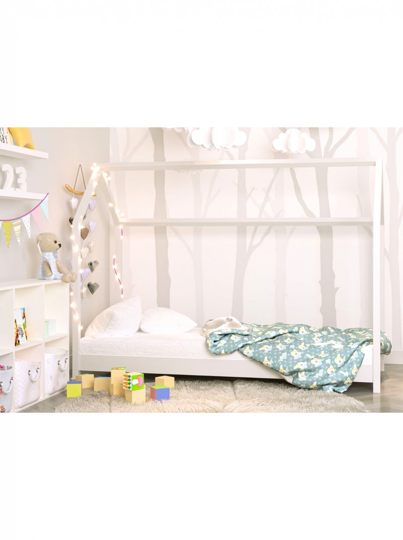 Lit Cabane Enfant Bella, 180x80cm Blanc - Kiabi