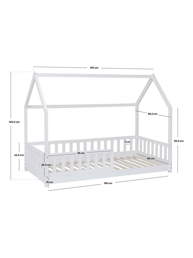 Lit cabane enfant Blanc - Kiabi