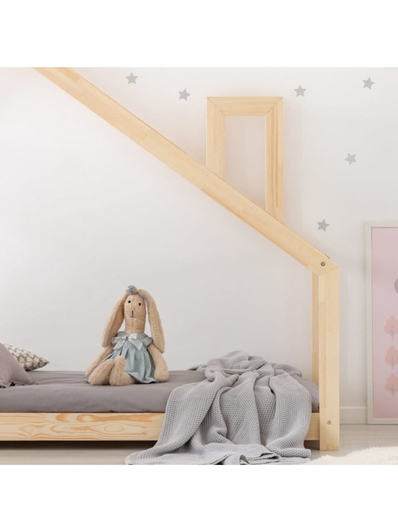 Lit cabane enfant dms 90×180 cm pin massif Beige - Kiabi