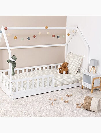 Lit cabane enfant en bois de pin BOSCO