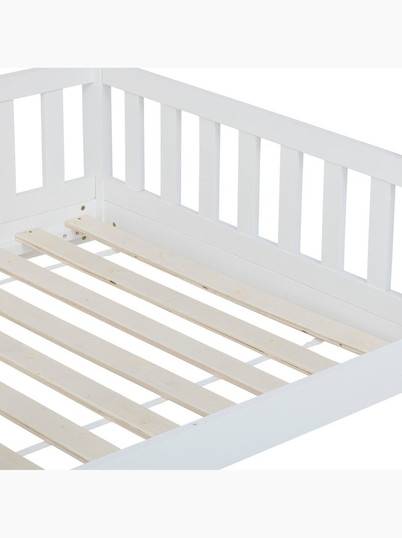 Lit cabane enfant en bois de pin BOSCO Blanc - Kiabi