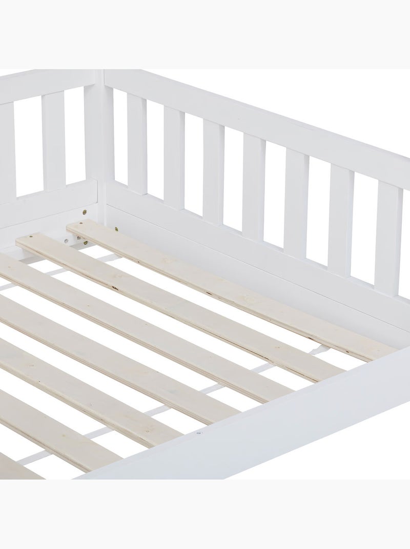 Lit cabane enfant en bois de pin BOSCO Blanc - Kiabi