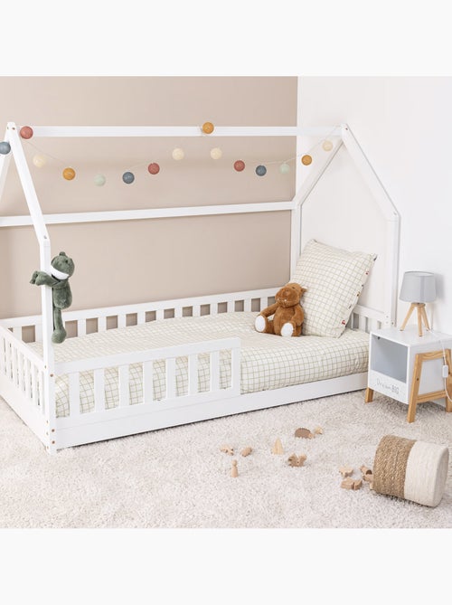 Lit cabane enfant en bois de pin BOSCO - Kiabi