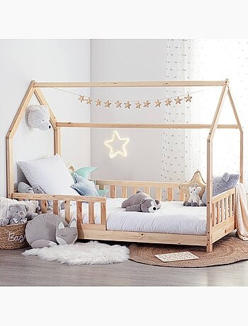 Lit cabane enfant en bois de pin BOSCO