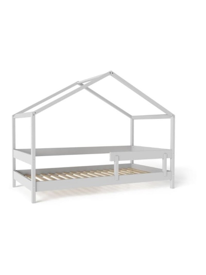 Lit cabane enfant en bois YappyHytte Gris clair - Kiabi