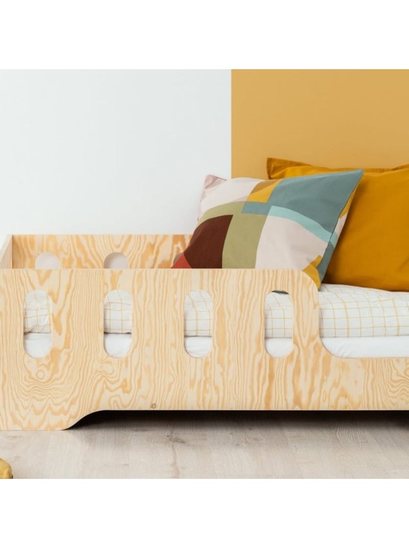Lit cabane enfant kiki 1 p 70×140 cm contreplaqué Beige - Kiabi