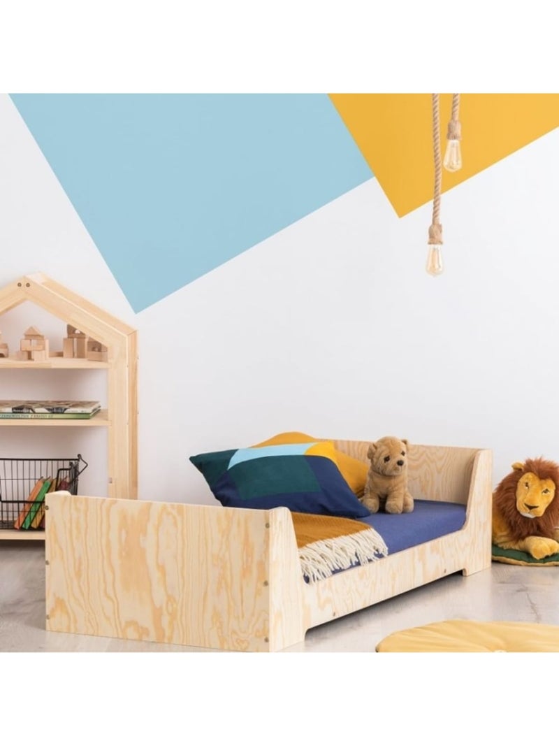 Lit cabane enfant kiki 13 80×140 cm contreplaqué Beige - Kiabi