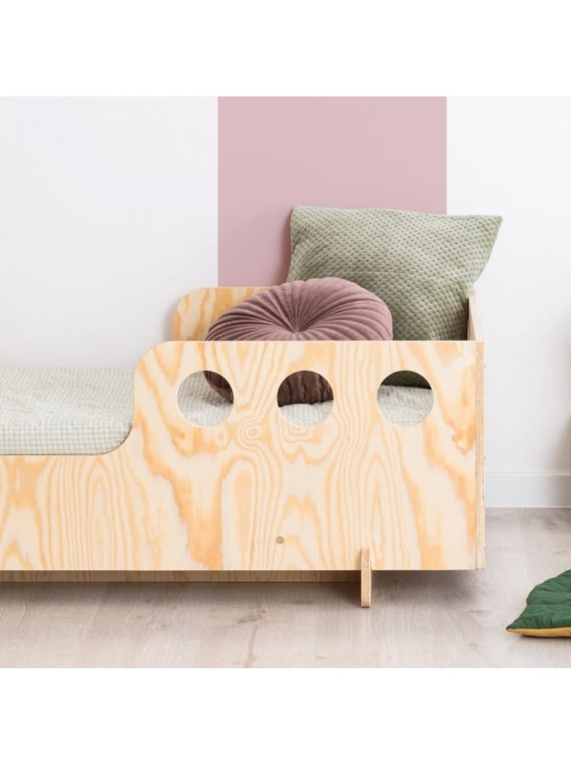 Lit cabane enfant kiki 15 90×140 cm contreplaqué Beige - Kiabi