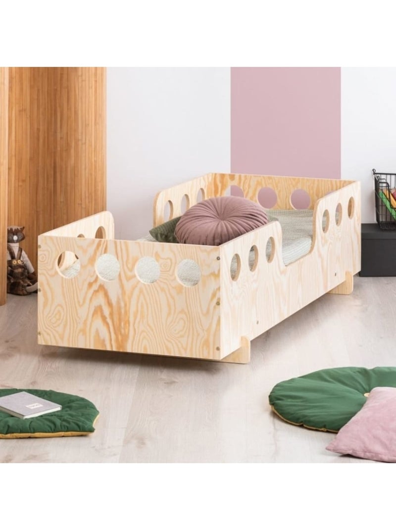 Lit cabane enfant kiki 15 90×140 cm contreplaqué Beige - Kiabi