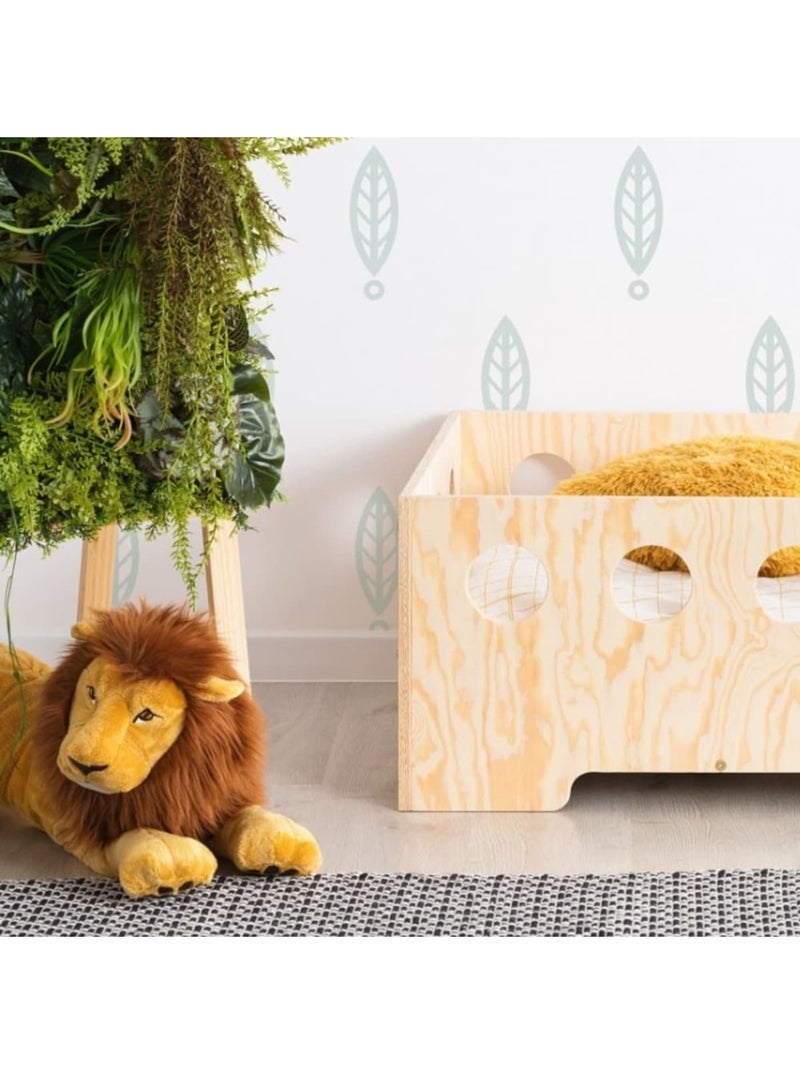 Lit cabane enfant kiki 16 70×140 cm contreplaqué Beige - Kiabi