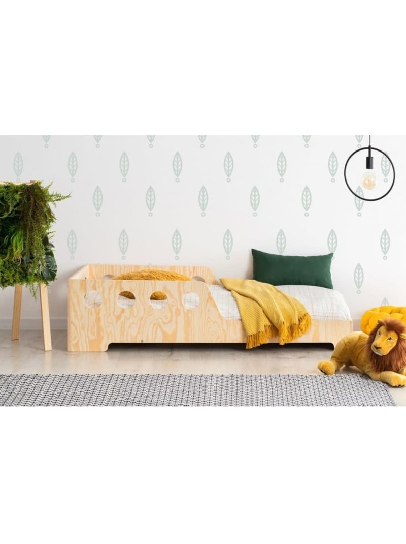 Lit cabane enfant kiki 16 70×140 cm contreplaqué Beige - Kiabi