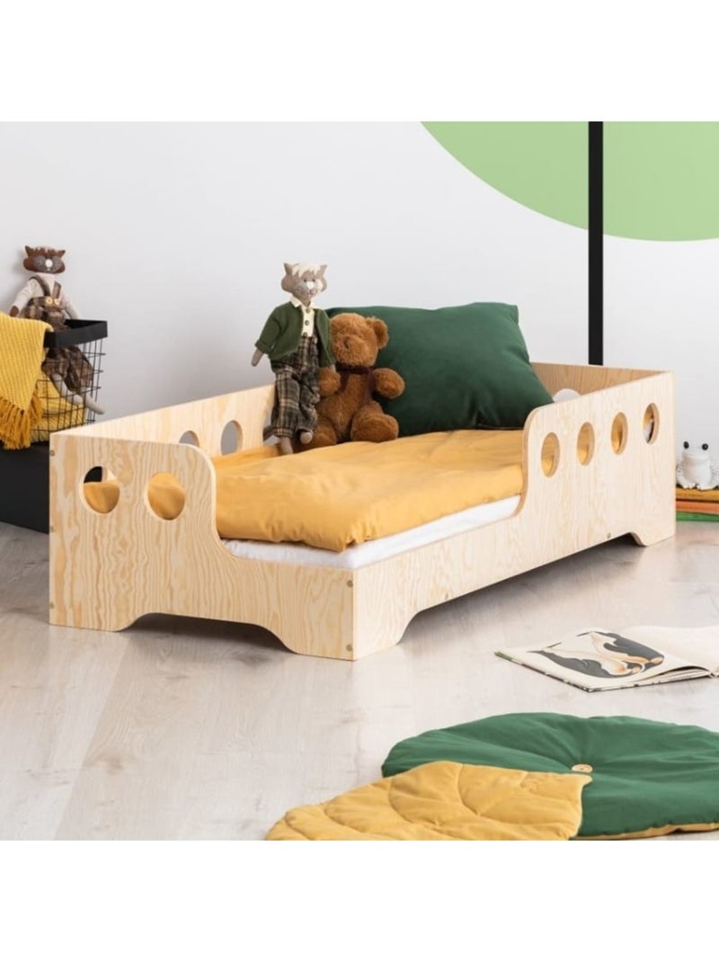 Lit cabane enfant kiki 5 l 80×180 cm contreplaqué Beige - Kiabi