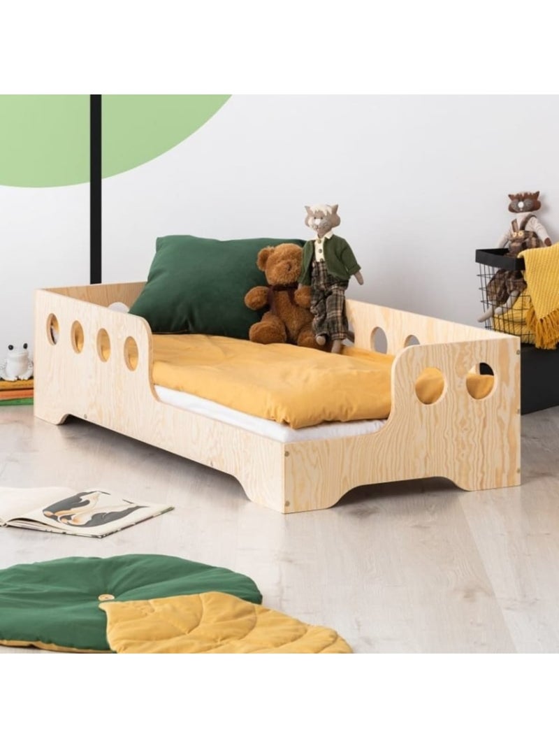 Lit cabane enfant kiki 5 p 70×160 cm contreplaqué Beige - Kiabi