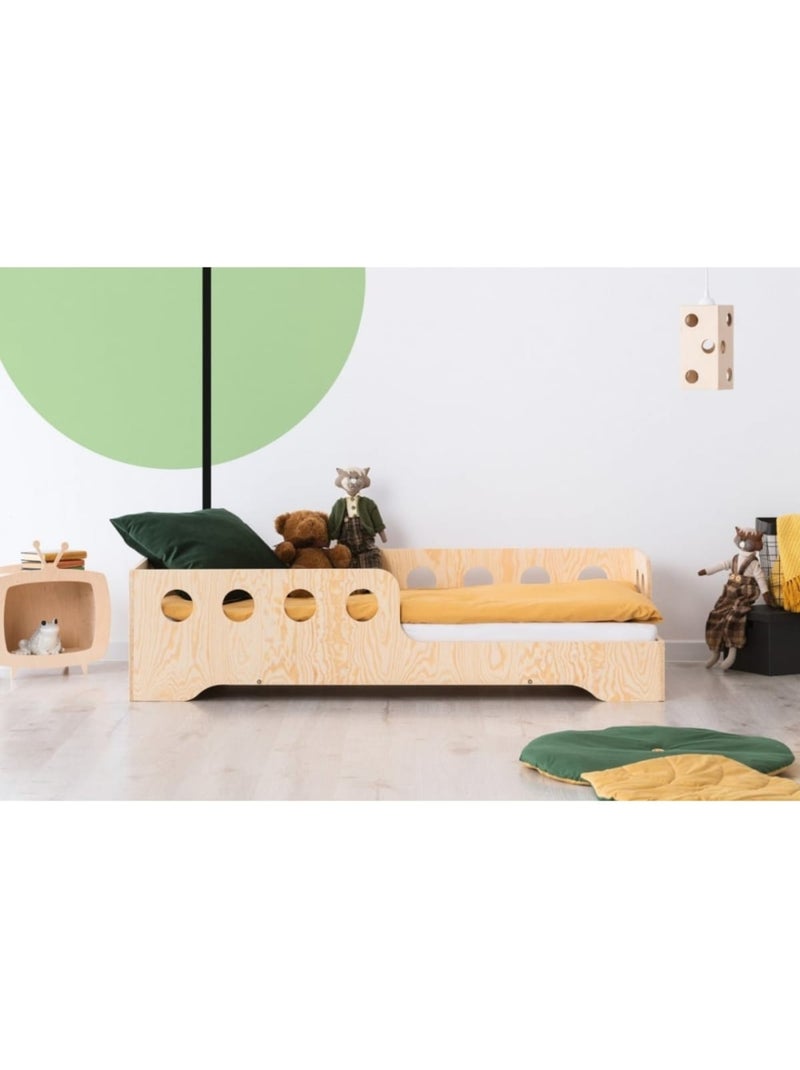 Lit cabane enfant kiki 5 p 70×160 cm contreplaqué Beige - Kiabi