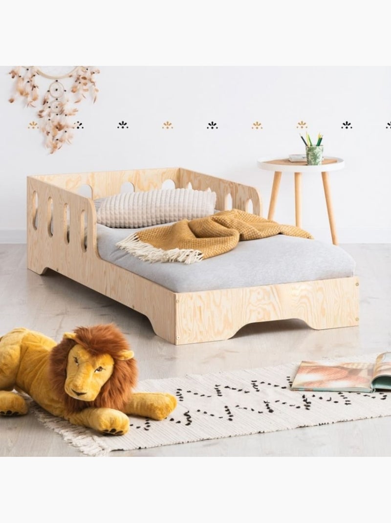Lit cabane enfant kiki 6 70×140 cm contreplaqué Beige - Kiabi