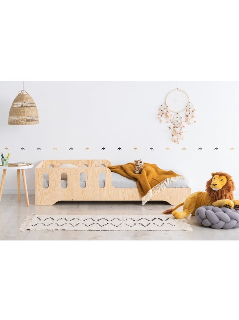 Lit cabane enfant kiki 6 70×140 cm contreplaqué Beige - Kiabi