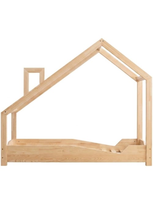 Lit cabane enfant luna a 90×140 cm pin massif - Kiabi