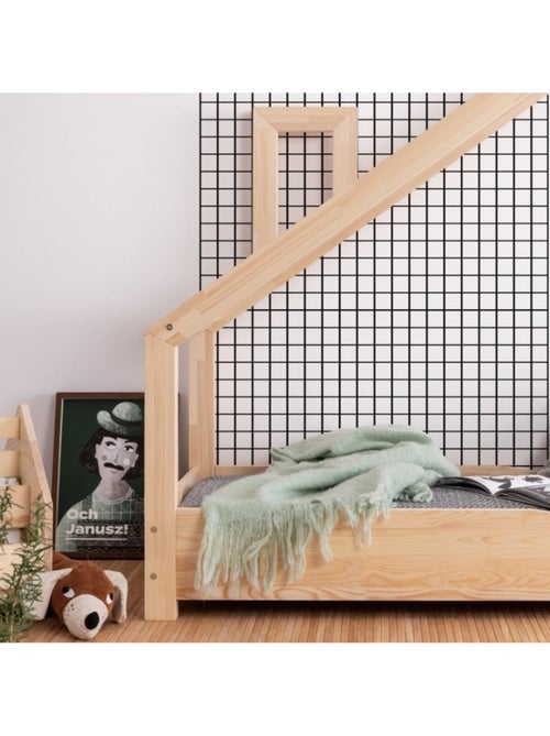 Lit cabane enfant luna a 90×140 cm pin massif - Kiabi