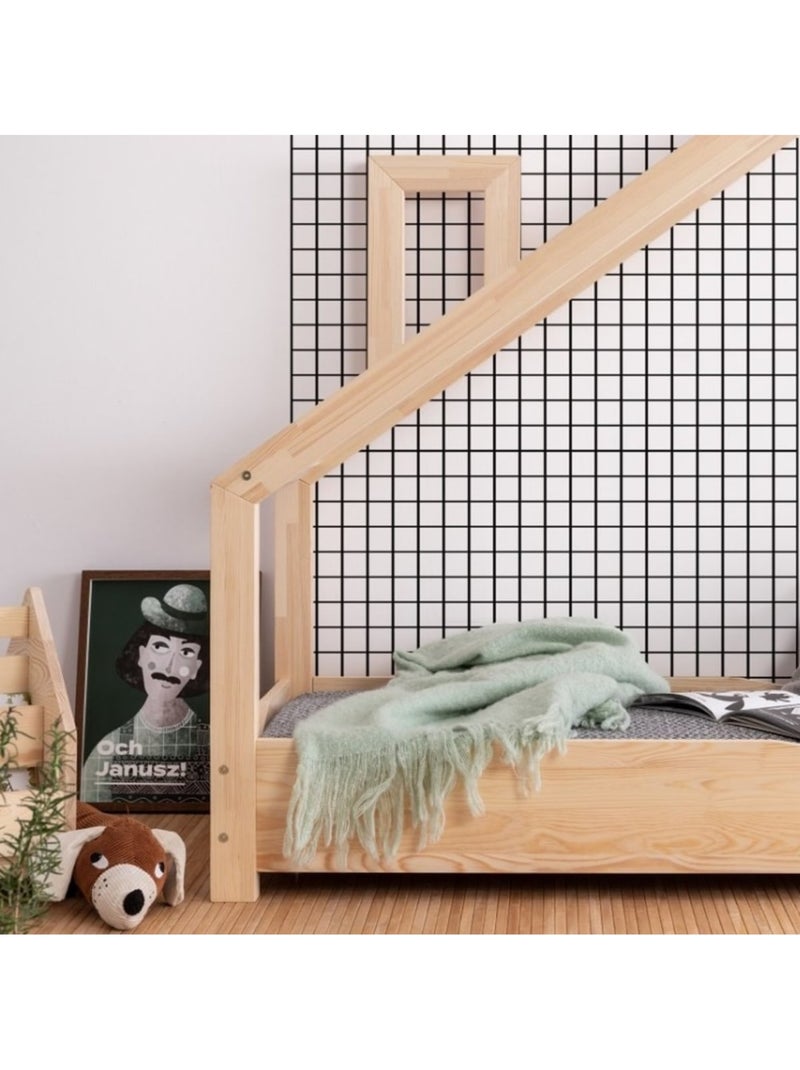 Lit cabane enfant luna a 90×140 cm pin massif Beige - Kiabi