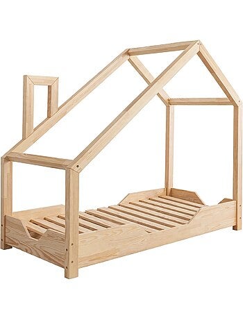 Lit cabane enfant luna b 90×190 cm pin massif