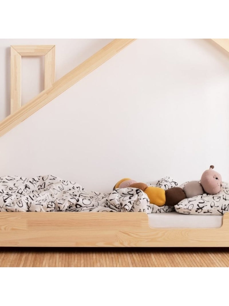 Lit cabane enfant luna c 70×160 cm pin massif Beige - Kiabi