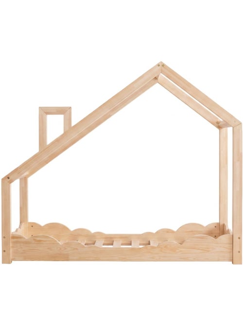 Lit cabane enfant luna d 80×140 cm pin massif - Kiabi