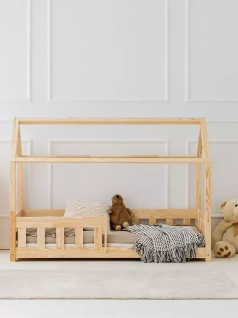 Lit cabane enfant mbp mila 80×190 cm pin massif Marron - Kiabi
