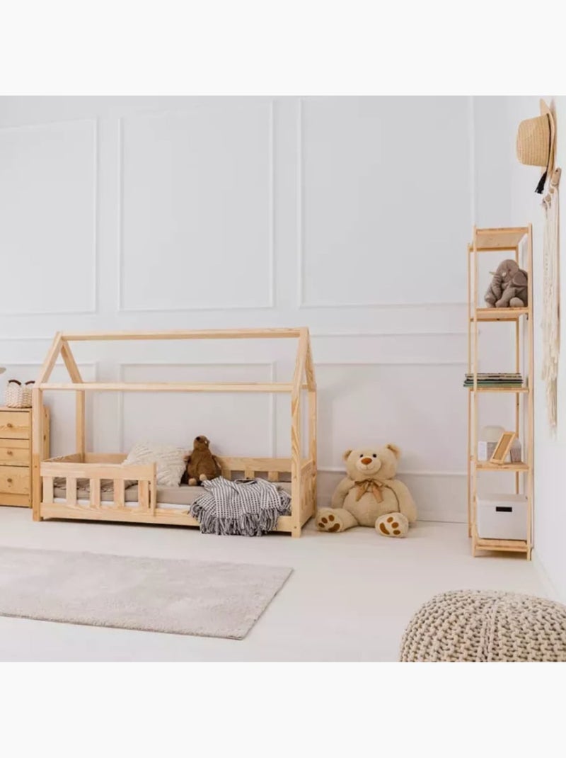 Lit cabane enfant mbp mila 80×190 cm pin massif Marron - Kiabi